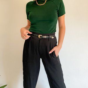 Vintage 90s Green Short Sleeve Turtleneck
